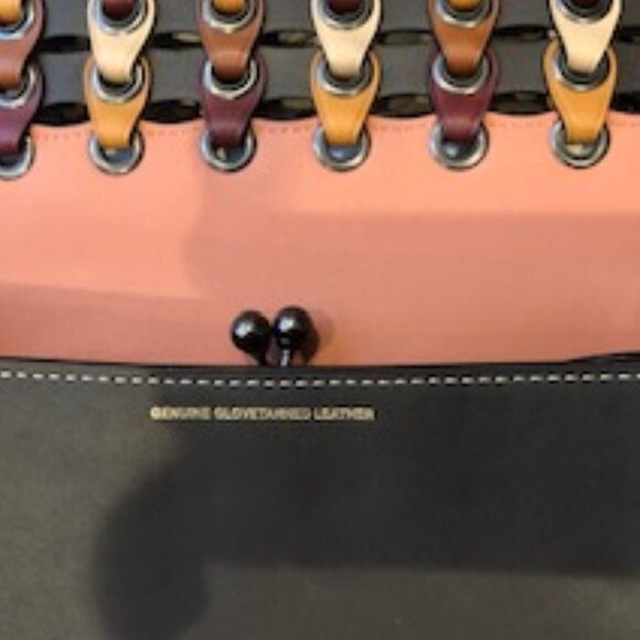 Coach Dinky Tabby Genuine Leather Shoulder Bag Brown/Tan/Cream/Burg Sz OS NWT - Picture 5 of 12